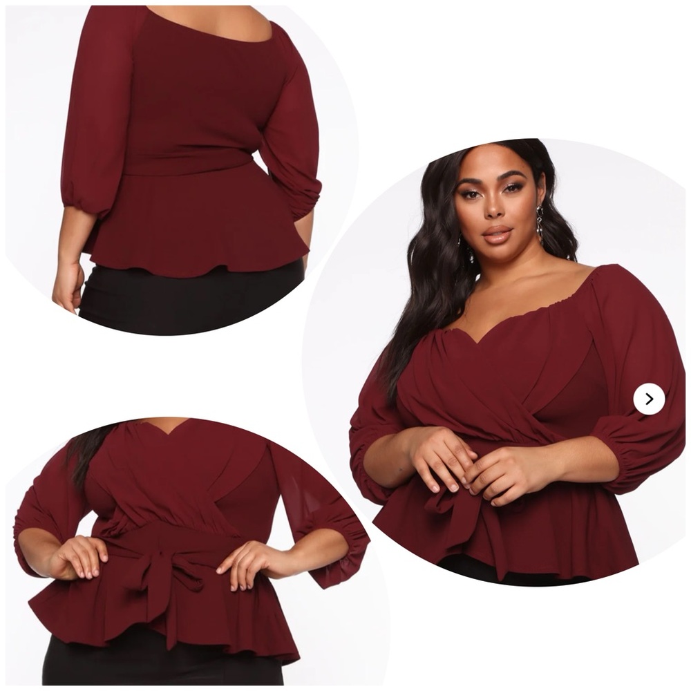 Elegant Burgundy Women's Top
